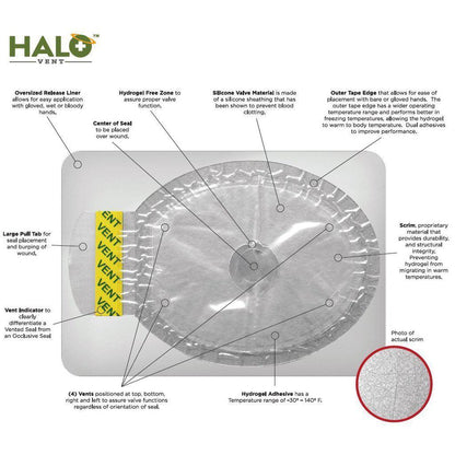 Okliuzinis krūtinės tvarstis "Halo Chest Seal" (2 vnt. rinkinys)